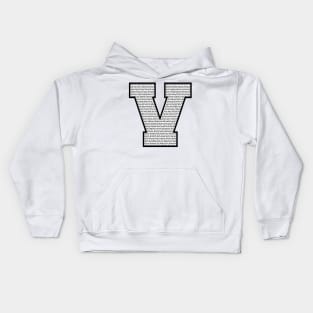 V Black Kids Hoodie